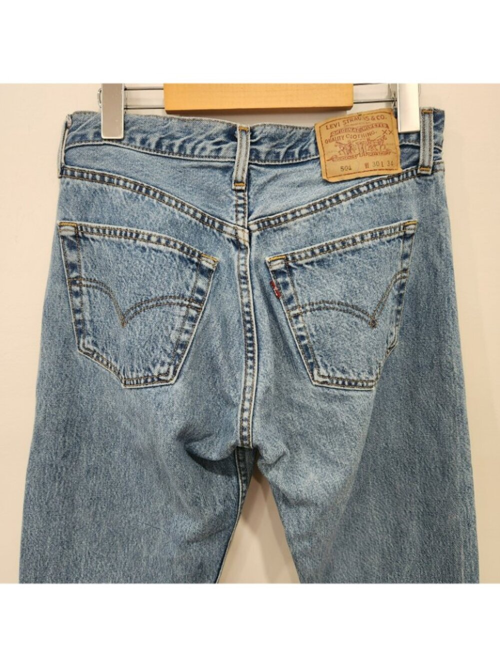 Vintage 90s Levi's 501xx Jeans Men's 30x34 Made In Canada Blue Straight Leg 1993 - Picture 4 of 14